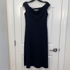Trina Turk Black Cowl Neck Midi Dress size 6